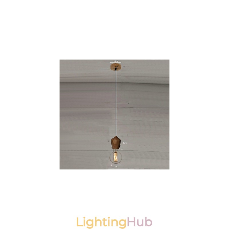 Country Mini Style Others Wood Bamboo Pendant Light Garage