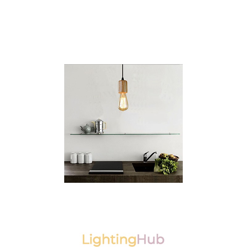 Pendant Lights Traditional Classic Vintage Retro Country Garage Wood Bamboo