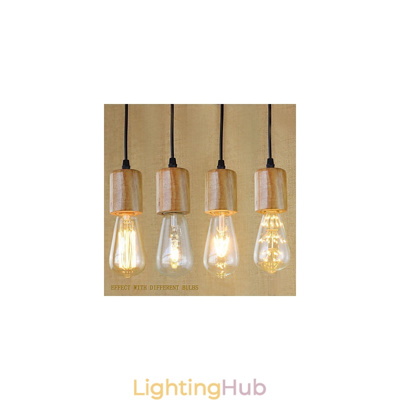 Pendant Lights Traditional Classic Vintage Retro Country Garage Wood Bamboo