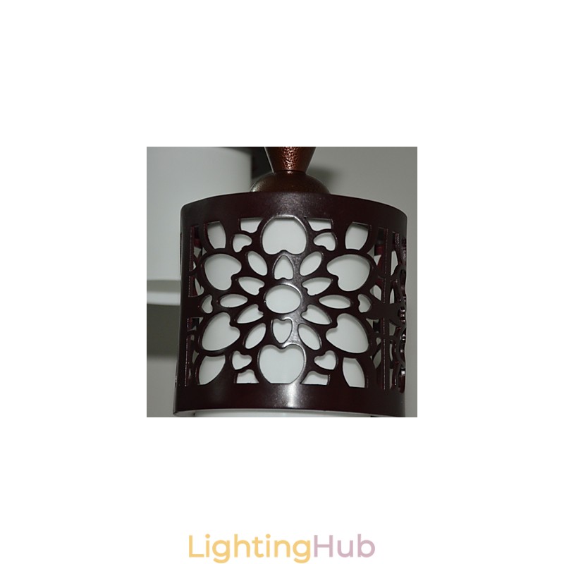 Modern Chinese Style Classical Solid Wood Drum Creative Single Head Droplight Lamp Light