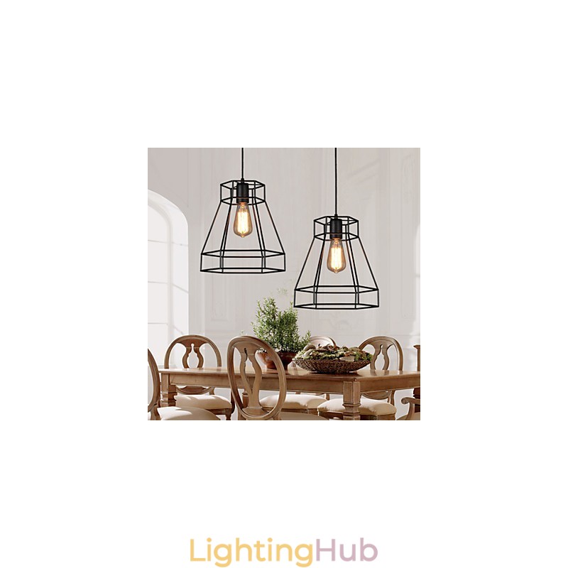 Geometrical Line Diamond Wrought Iron Chandelier Pendant Light Modern Contemporary