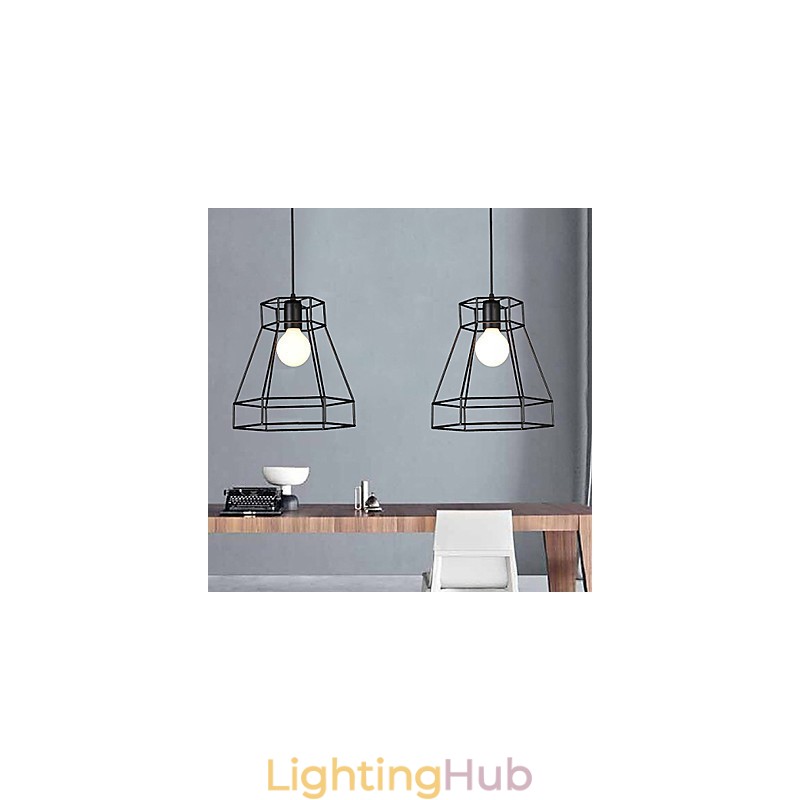 Geometrical Line Diamond Wrought Iron Chandelier Pendant Light Modern Contemporary