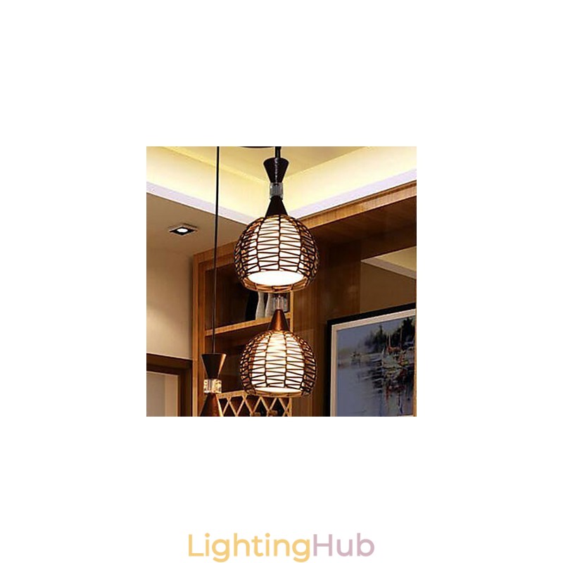 Rural Cany Art Weaving Classical Contracted Droplight Lamp Light