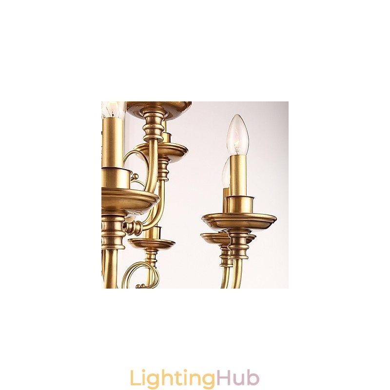 Chandelier Traditional Classic Rustic Lodge Metal