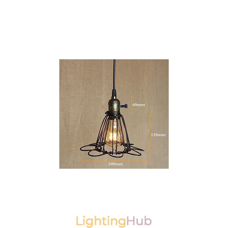 American Rural Industry Contracted Single Head Of Creative Small Hob Iron Chandelier