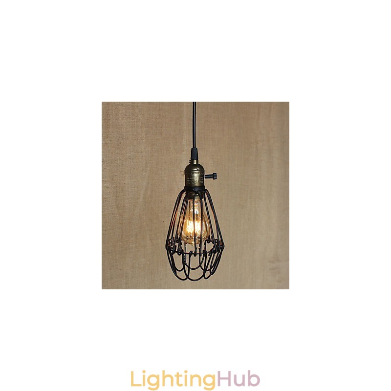 American Rural Industry Contracted Single Head Of Creative Small Hob Iron Chandelier
