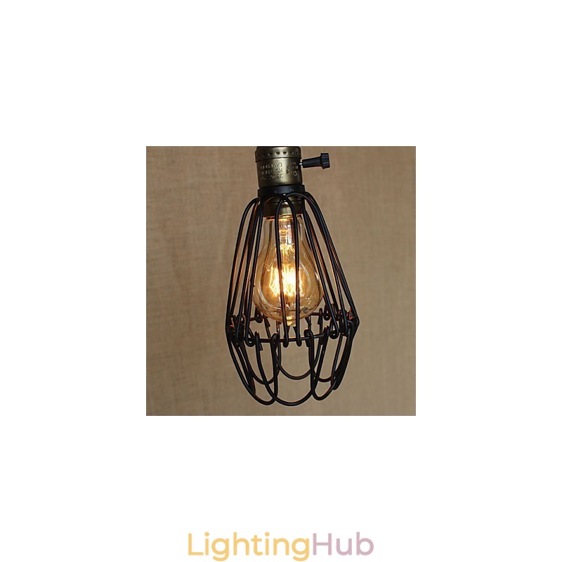 American Rural Industry Contracted Single Head Of Creative Small Hob Iron Chandelier