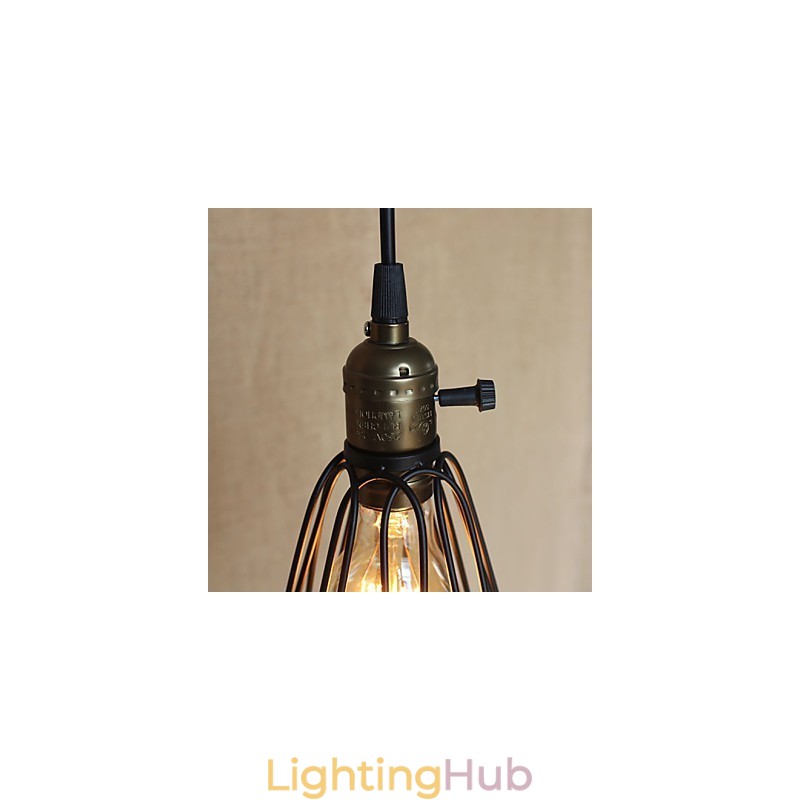 American Rural Industry Contracted Single Head Of Creative Small Hob Iron Chandelier