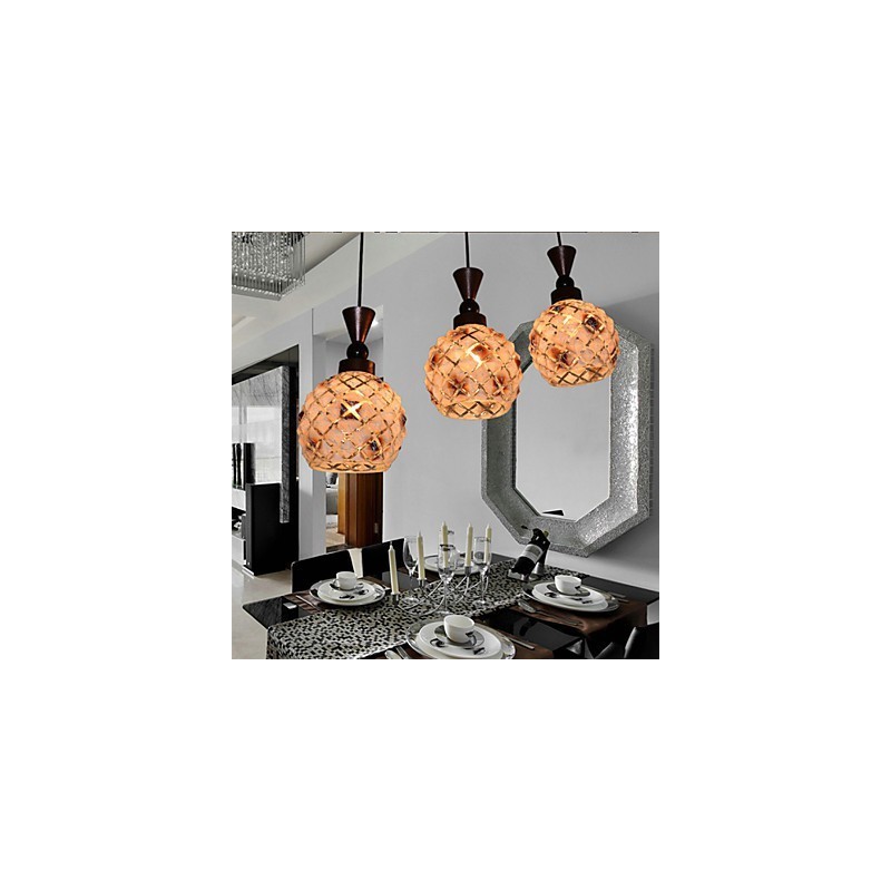 Cylindrical Glass Straight Single Head Drum Drum Simple Droplight Lamp Lighting