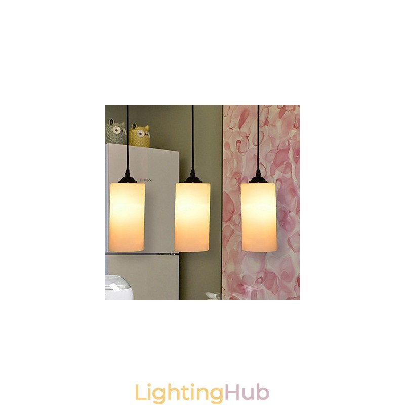 Round Straight Glass Single Head Droplight Lamp Light