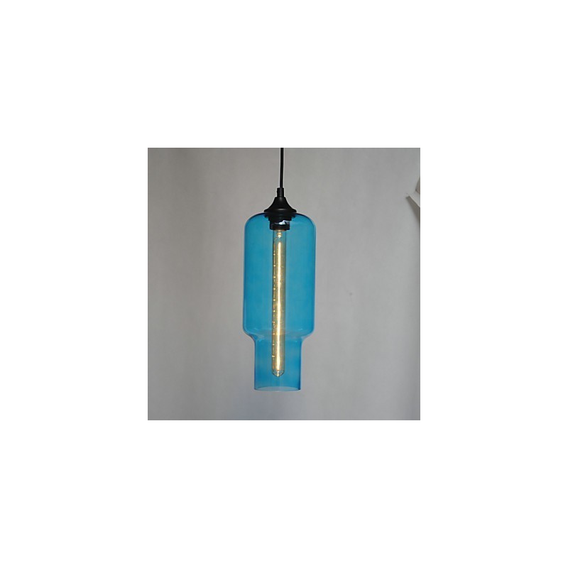 Modern Glass Pendant in Brown Bubble Design