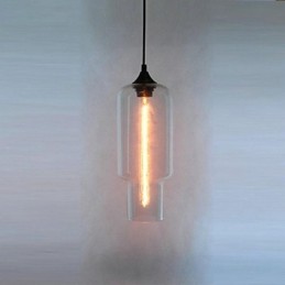 Modern Glass Pendant in Brown Bubble Design