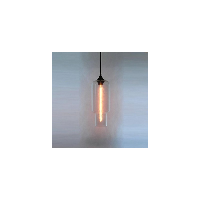 Modern Glass Pendant in Brown Bubble Design