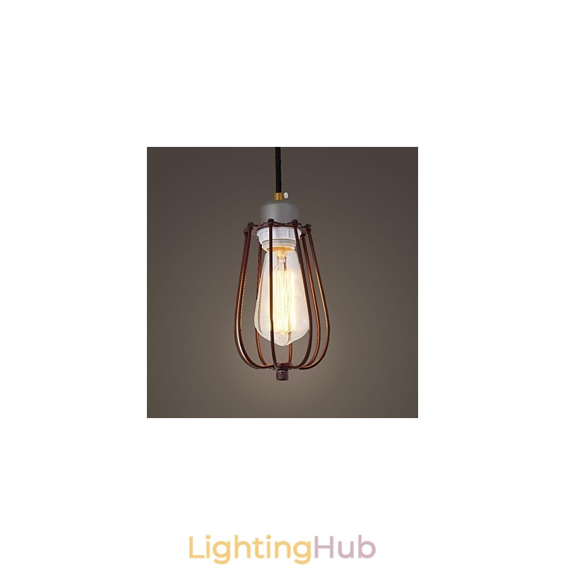 Vintage Mini Style Painting Metal Pendant Light