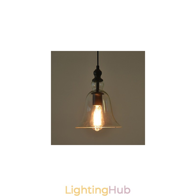 Vintage Industrial Retro Glass Chandelier Creative Minimalist Bedside Lamp Clear Colour