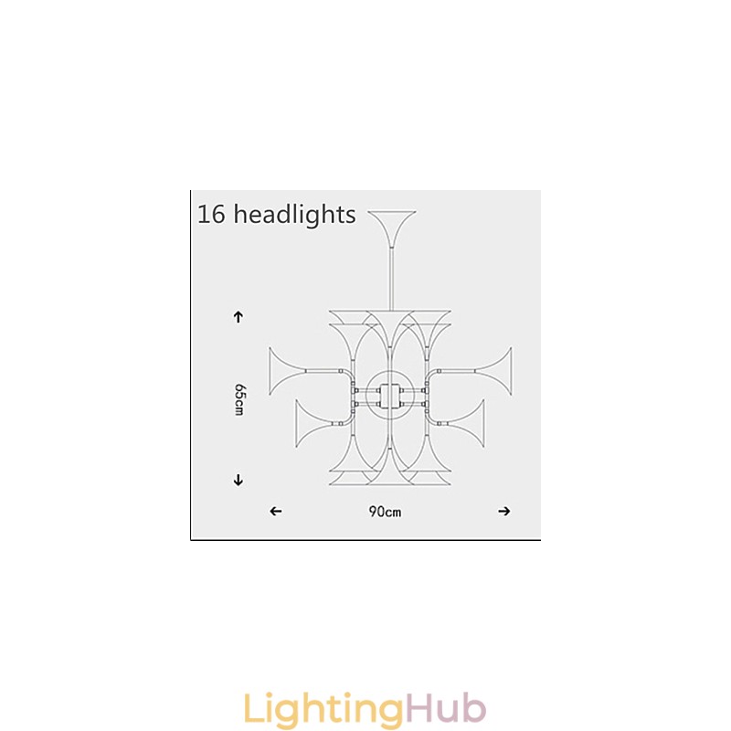Country Mini Style Electroplated Metal Chandelier