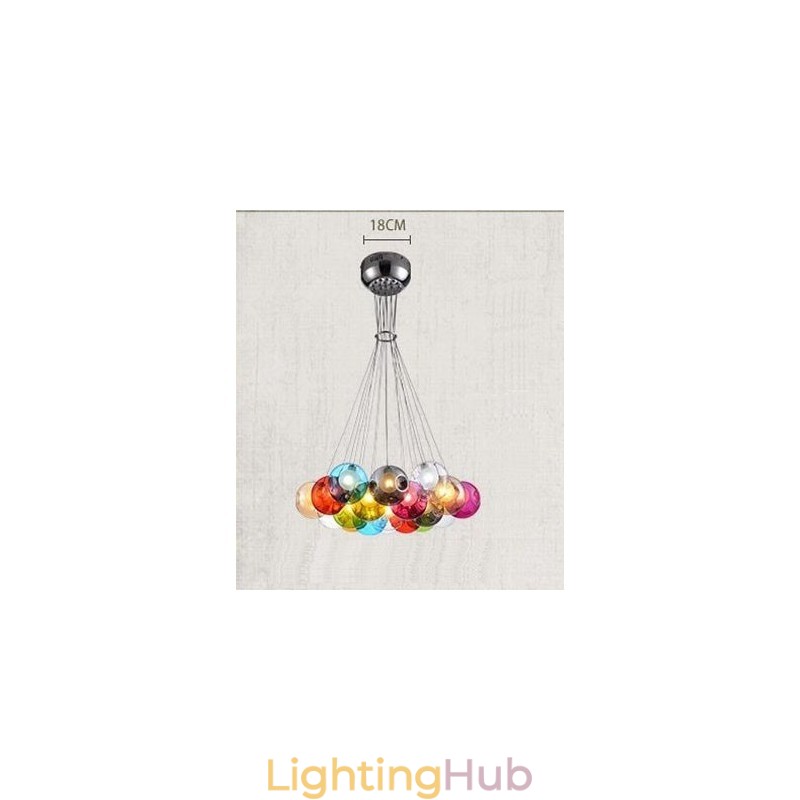 Creative The Nordic Color Restoring Ancient Ways Goldfish Bowl Glass Creative Droplight Lamp Light (If you order multiple glass balls it will come with one pendant fixed) (Please select the Quantity and Colour of the glass ball below)