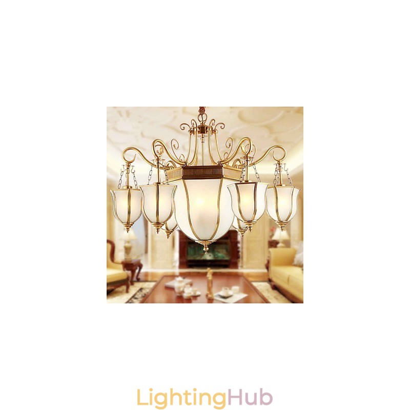 Chandelier Traditional Classic Rustic Lodge Metal