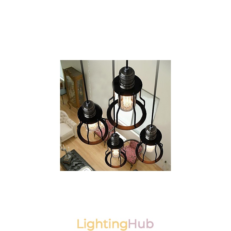 Traditional Classic Vintage Mini Style Painting Pendant Light