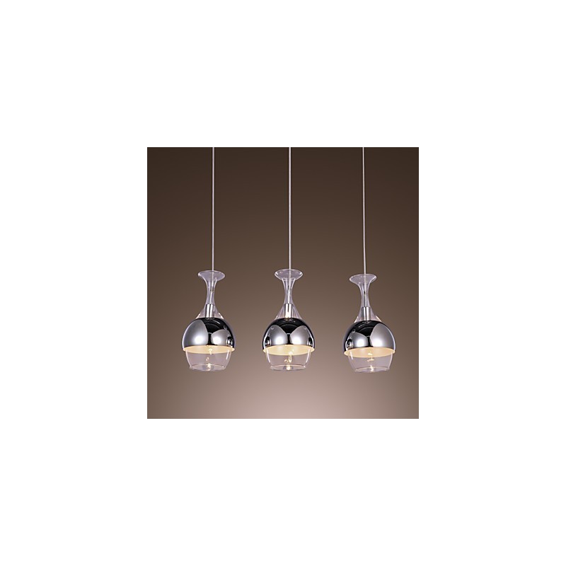 Modern Creative 3 Light Pendant in Shape Of Goblet