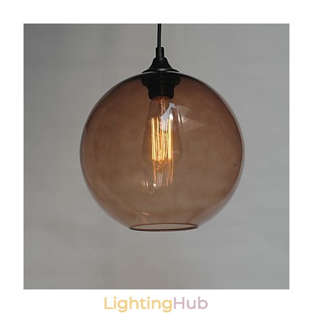 Modern Glass Pendant Light in Round brown Bubble Design Modern Glass Pendant Light in Round brown Bubble Design