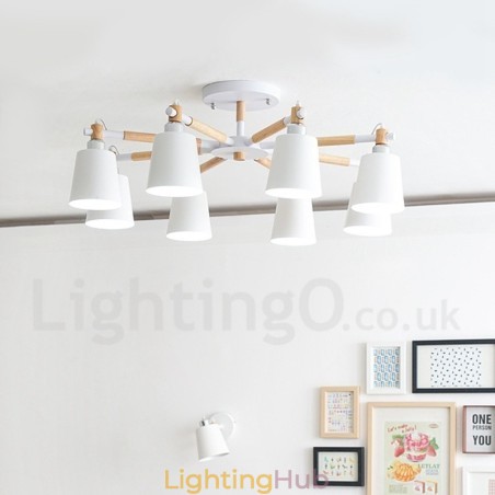 8 Light Modern Contemporary Wood Chandelier 8 Light Modern Contemporary Wood Chandelier