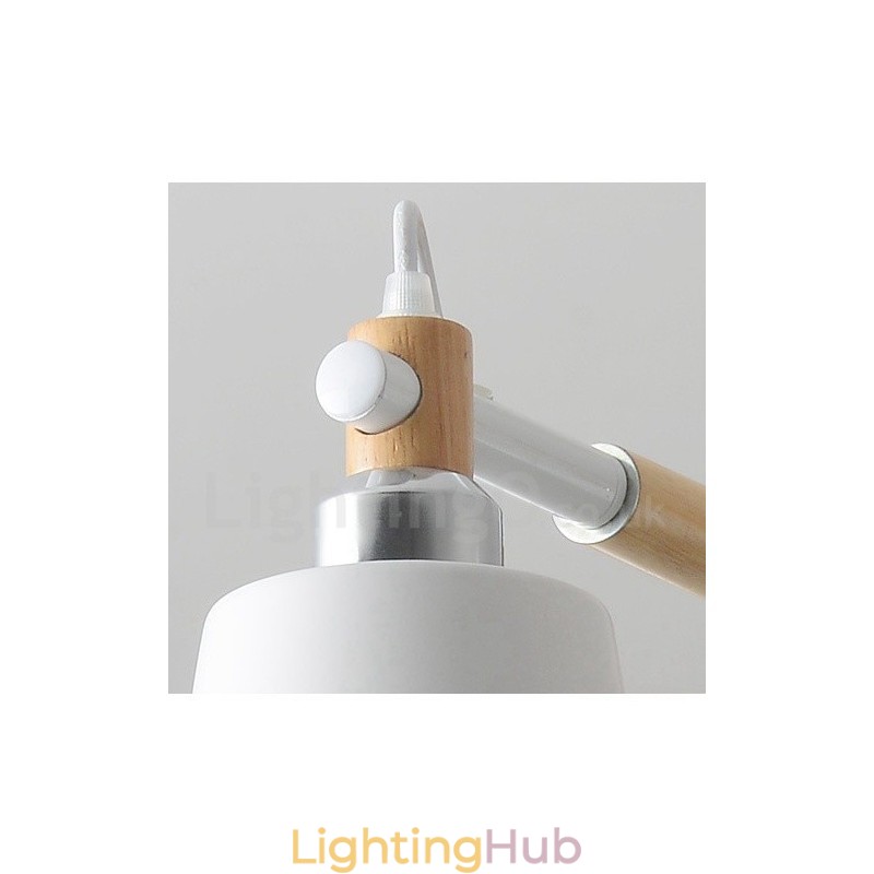 8 Light Modern Contemporary Wood Chandelier