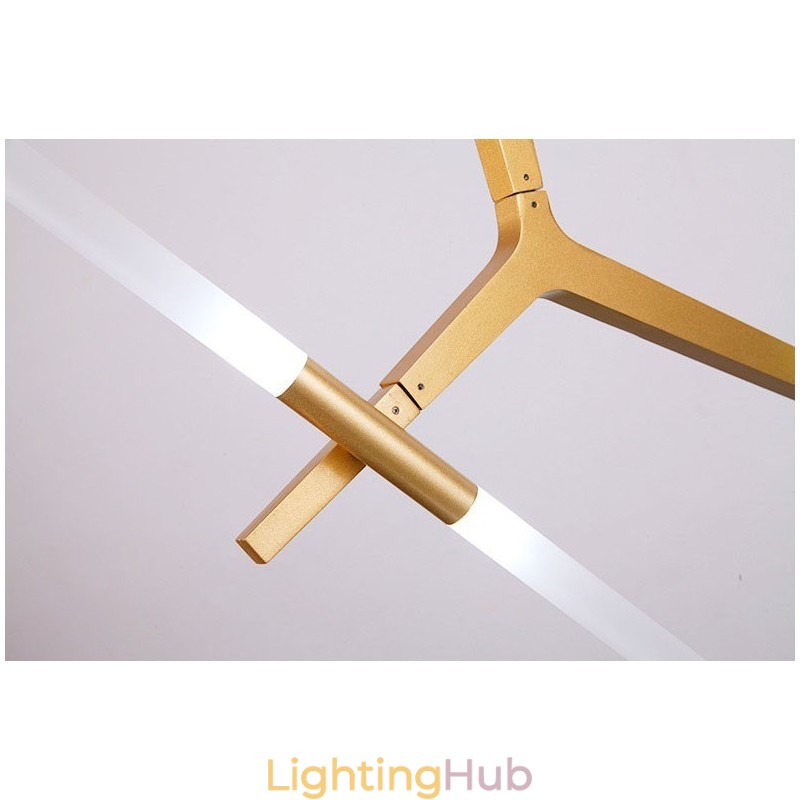 12 Light Modern Contemporary Chandelier Light (Black Golden)