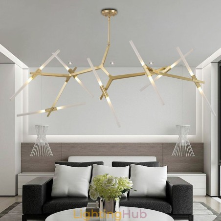 14 Light Modern Contemporary Chandelier Light (Black Golden) 14 Light Modern Contemporary Chandelier Light (Black Golden)