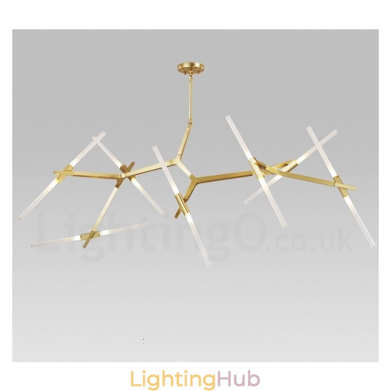 14 Light Modern Contemporary Chandelier Light (Black Golden)