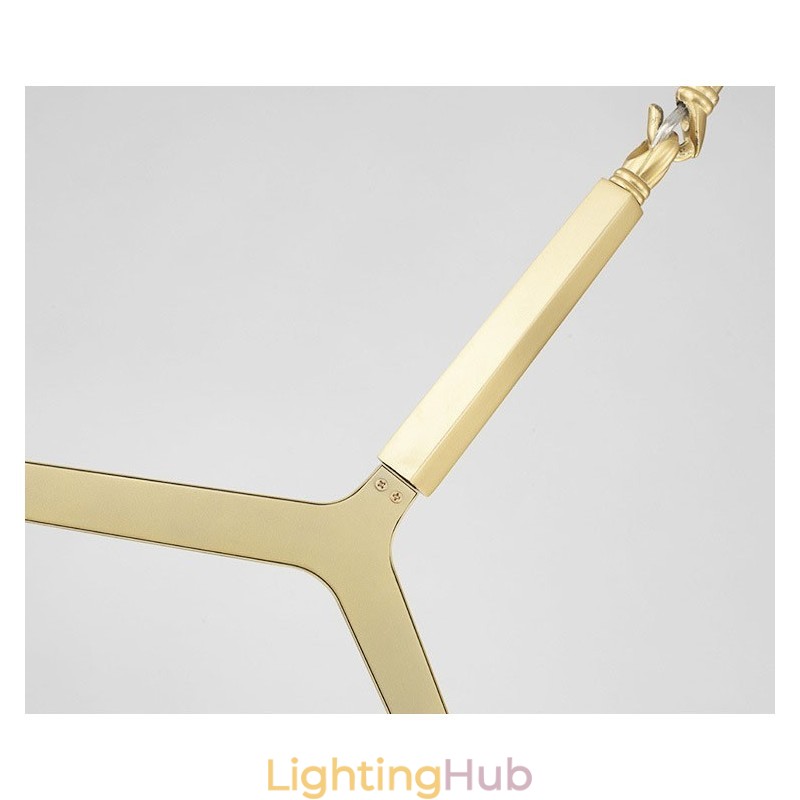 Modern Contemporary 20 Light Chandelier Light (Black Golden)