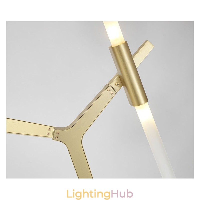 Modern Contemporary 20 Light Chandelier Light (Black Golden)