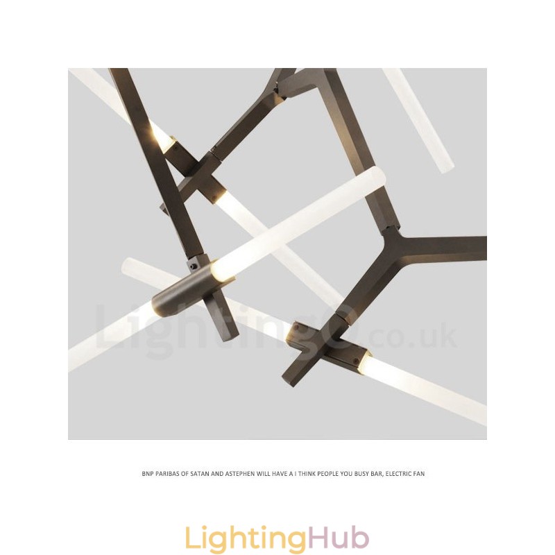 Modern Contemporary 20 Light Chandelier Light (Black Golden)