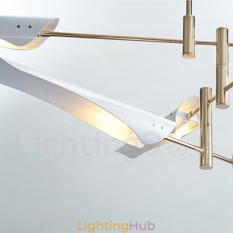 2 Tier Modern Contemporary 4 Light Chandelier