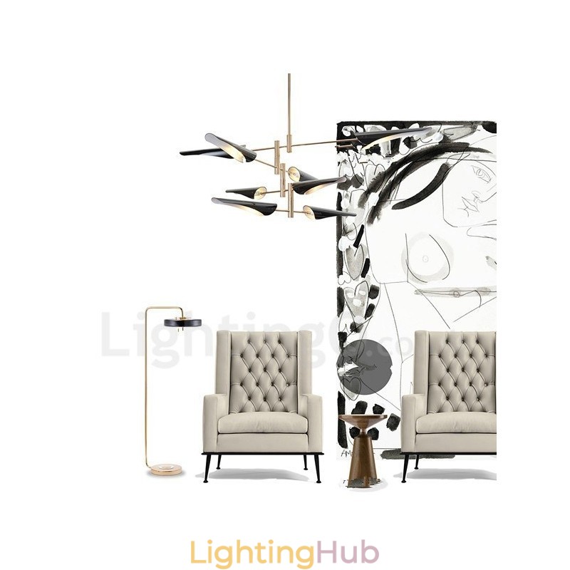 Modern Contemporary 4 Tier 8 Light Chandelier