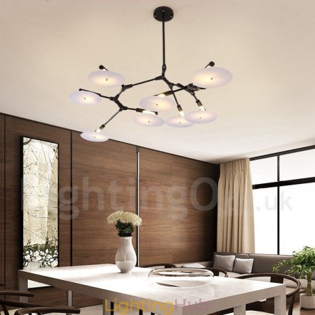 Black 8 Light Modern Contemporary Chandelier Lamp Black 8 Light Modern Contemporary Chandelier Lamp