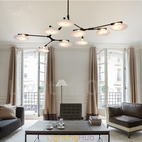 Black 9 Light Modern Contemporary Chandelier Lamp Black 9 Light Modern Contemporary Chandelier Lamp