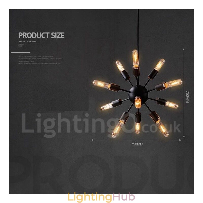 12 Light Retro Vintage Sputnik Chandelier