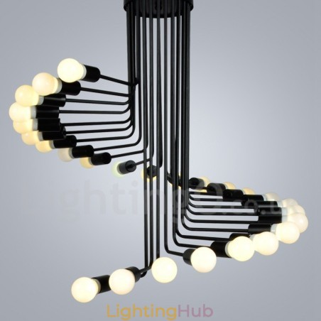 Black 26 Light Retro Vintage Modern Contemporary Chandelier Lamp Light Black 26 Light Retro Vintage Modern Contemporary Chandelier Lamp Light