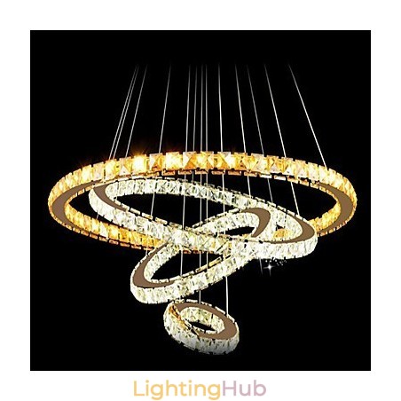 Modern Crystal Pendant Light Ceiling Chandelier Lamp with 4 Rings Large Ring Amber Crystal and Other Clear Crystal Modern Crystal Pendant Light Ceiling Chandelier Lamp with 4 Rings Large Ring Amber Crystal and Other Clear Crystal