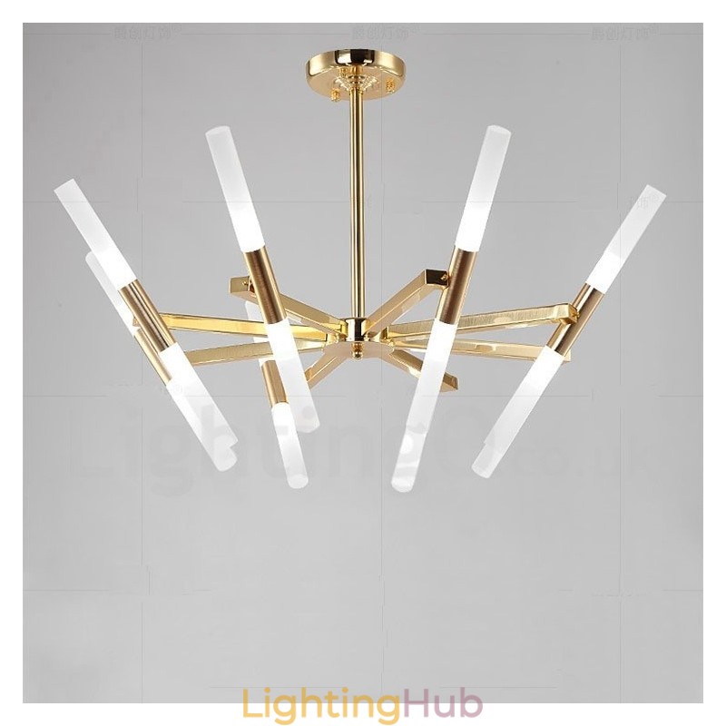 Modern Contemporary 2 Tier 16 Light Golden Chandelier Lamp