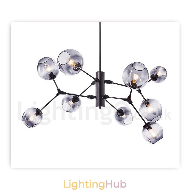 Chandelier with Glass Shade Modern Contemporary Style