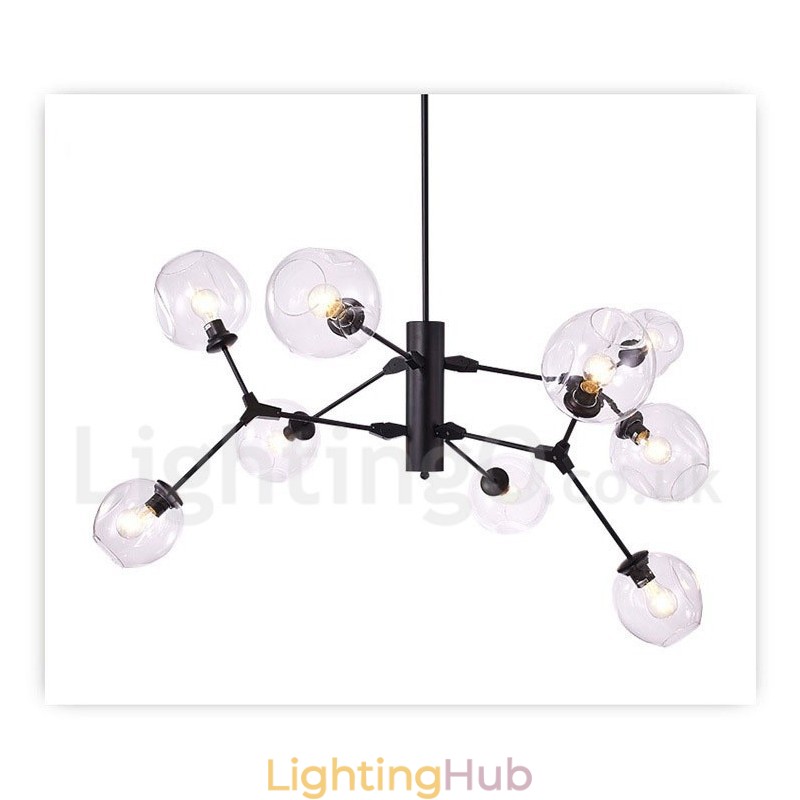 Chandelier with Glass Shade Modern Contemporary Style