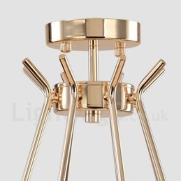 30 Light 2 Tier Modern Contemporary Metal Chandelier Lamp with Glass Shade