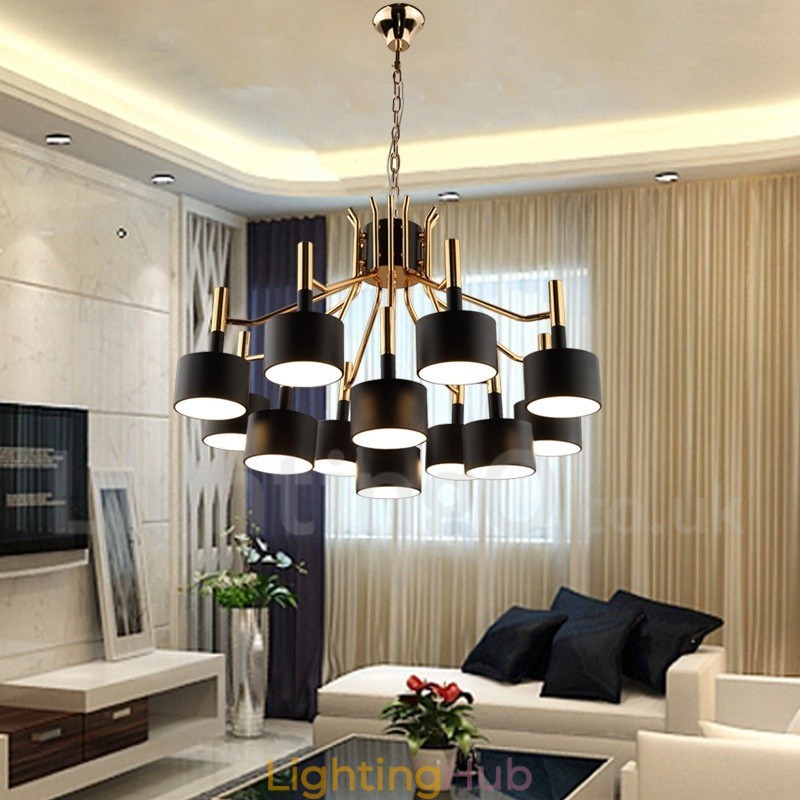 Modern Contemporary 12 Light 2 Tier Chandelier Lamp Light