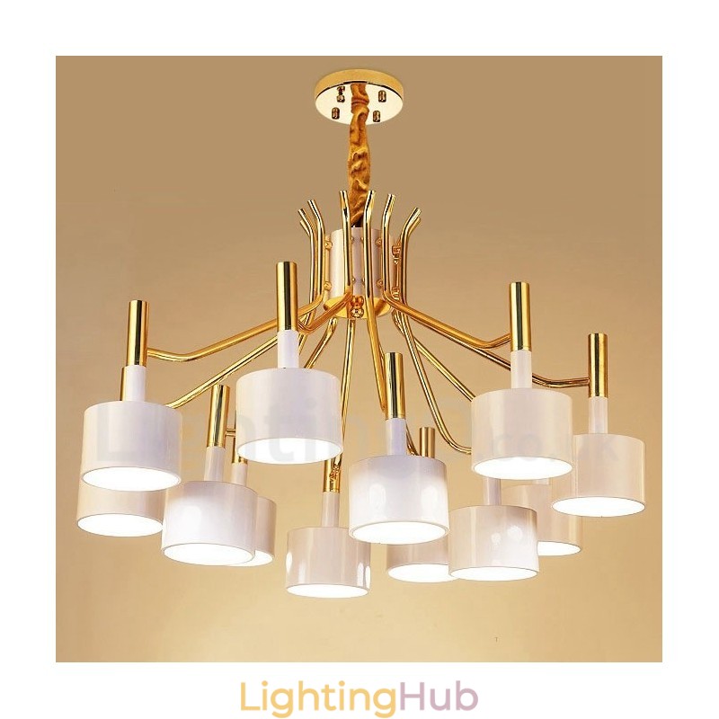 Modern Contemporary 12 Light 2 Tier Chandelier Lamp Light