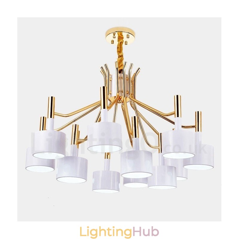 Modern Contemporary 12 Light 2 Tier Chandelier Lamp Light