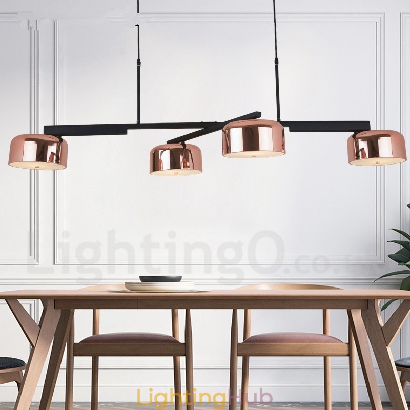 4 Light Single Tier Modern Contemporary Rotatable Chandelier Light