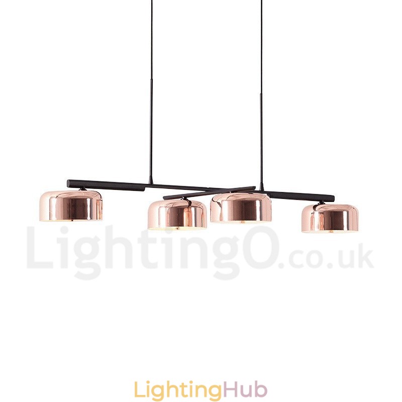 4 Light Single Tier Modern Contemporary Rotatable Chandelier Light