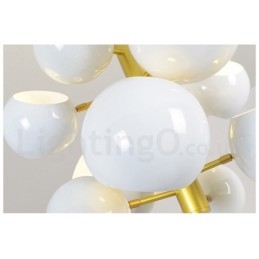 White 10 Light Modern Contemporary Chandelier Lamp Light